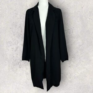Urban Outfitters Drape Jacket Silence Noise Black Robe Open‎ Front Coat Size XS